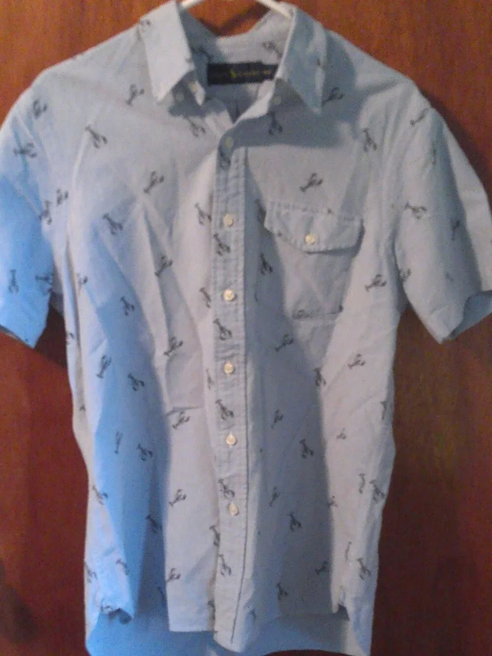 Men's Medium Ralph Lauren Demin Lobster Button Up Shirt